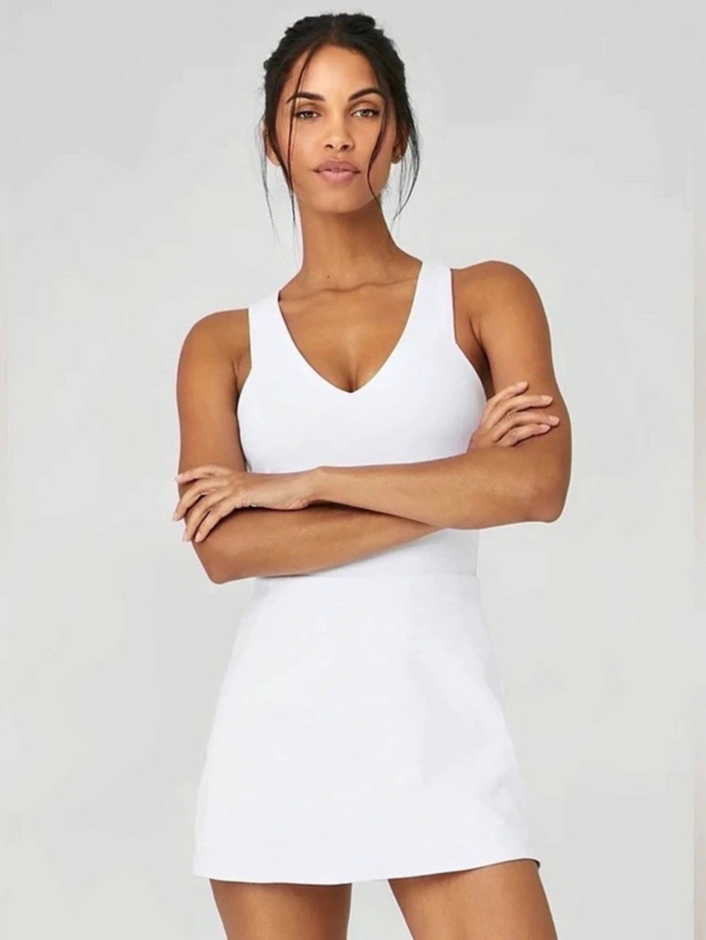 Alo White Airbrush Tennis Dress Size XS